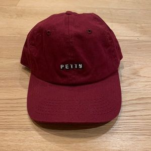 Adjustable Burgundy “Petty” Baseball Cap
